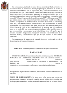 Sentencia del TSJ Extremadura Recurso de Suplicación Hormonoterapia