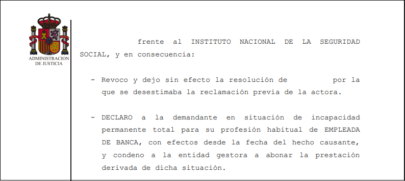 Caso de Éxito: el Juzgado de lo Social de Badajoz reconoce la Incapacidad Permanente Total a un Banquero con Depresión Mayor. INSS Seguridad Social Badajoz, Cáceres, Mérida, Don Benito, Villanueva de la Serena.